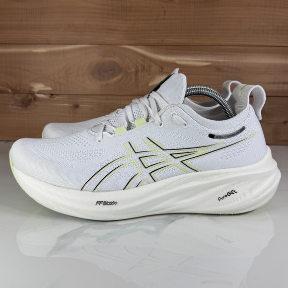 Asics Gel-Nimbus 26 White Lime Green Running Shoes FF Blast+ PureGEL Mens 10.5 main image 8